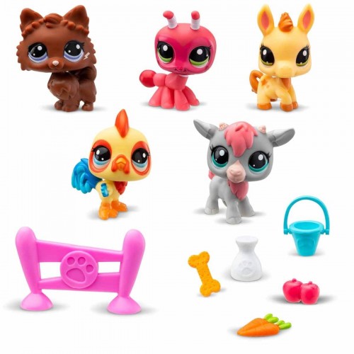 Orijinal Littlest Pet Shop LPS Yeni Seri Miniş Seti 5'li Minişler Çiftlikte Oyuncakları Figürleri